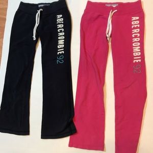 2 Abercrombie Kids sweatpants girls size small